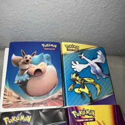Pokemon Card Mini Binder Lot Celebi Pikachu Snorlax Eevee Lugia Lunala Solgaleo - Image 4