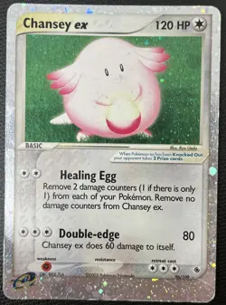 Chansey ex 96/109 Ruby and Sapphire Holo Ultra Rare Pokemon Card HP - Image 1