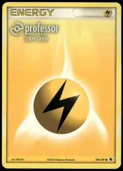 Lightning Energy Professor Program 2004-2005 109/109 LP Pokemon Card - Image 1