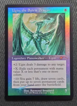 MTG Magic The Gathering Ugin, the Spirit Dragon Promo Foil English - Image 1