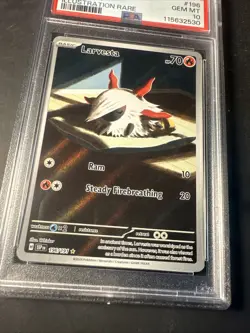2024 POKEMON SURGING SPARKS Illustration Full Art 196 Larvesta PSA 10 GEM Mint - Image 5