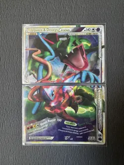 ULTRA RARE Rayquaza & Deoxys Legend Set 89/90 Pokemon Holo HGSS Undaunted - LP - Image 1