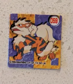Arcanine Pokemon GB Pocket Mini Card 1x1 Inch Vintage Japanese Nintendo - Image 1