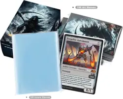 100 PCS MTG Card Sleeves with Inner - Art Matte, Fit Grim Reaper - Image 5