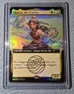 2025 SDCC Katara, the Fearless Avatar MTG Magic The Gathering Promo Card IN HAND - Image 1