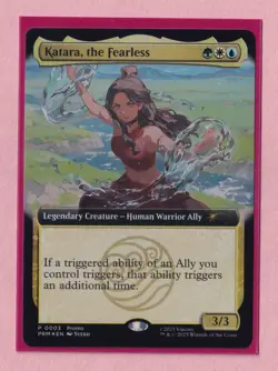 2025 SDCC Katara, the Fearless Avatar MTG Magic The Gathering Promo Card IN HAND - Image 1