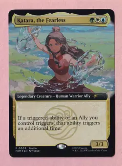 2025 SDCC Katara, the Fearless Avatar MTG Magic The Gathering Promo Card IN HAND - Image 1