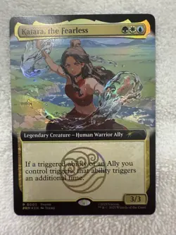 2025 SDCC Katara, the Fearless Avatar MTG Magic The Gathering Promo Card IN HAND - Image 1