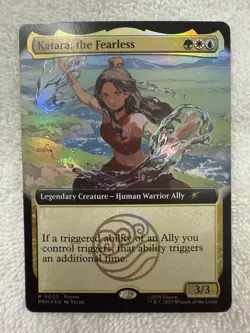 2025 SDCC Katara, the Fearless Avatar MTG Magic The Gathering Promo Card IN HAND - Image 1