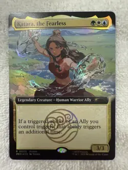 2025 SDCC Katara, the Fearless Avatar MTG Magic The Gathering Promo Card IN HAND - Image 1