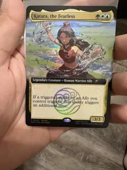 2025 SDCC Katara, the Fearless Avatar MTG Magic The Gathering Promo Card IN HAND - Image 2