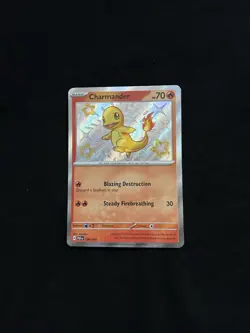 Pokemon TCG Charmander 109/091 Shiny Rare Holo Card Paldean Fates - Image 1