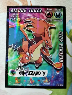 Charizard Y Card Holo Full Art Pokemon Mega Evolutions TCG Peru Set #006 - Image 1