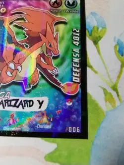 Charizard Y Card Holo Full Art Pokemon Mega Evolutions TCG Peru Set #006 - Image 5