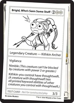 Brigid, Who's Seen Some Stuff Mystery Booster 2 Playtest Card NM MTG - Image 1