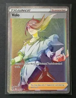 Volo - Pokemon Trainer Card 211/196 Swsh11: Lost Origin Holo Secret Rainbow - Image 1