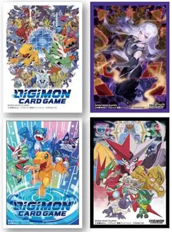 Digimon Card Game Official Card Sleeve 01 4 types set - Image 1