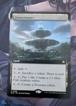 MTG * EXTENDED ART* Bloomburrow Rare FOUNTAINPORT NM - Image 1