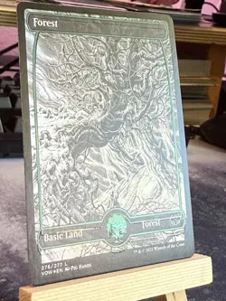 🎉 Shifted Foil Layer - Forest - MTG Magic the Gathering Oddity Error Misprint - Image 1