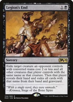 *FOIL* LEGION'S END NM M20 mtg Black - Rare *FOIL* - Image 1