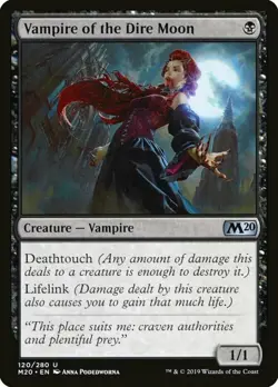 *FOIL* VAMPIRE OF THE DIRE MOON NM M20 mtg Black - Unc *FOIL* - Image 1