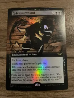 Grievous Wound (Extended Art) #375 (Foil) (NM) Duskmourn DSK Magic MTG - Image 1