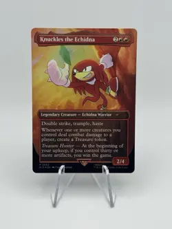 FOIL - Knuckles The Echidna MTG SLD Sonic The Hedgehog Secret Lair NM - Image 1