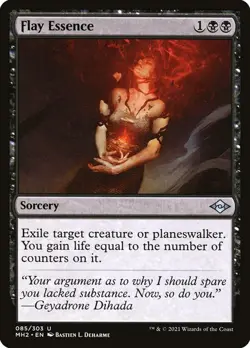 Flay Essence 85 MH2 MTG Black Sorcery Exile 2021 Foil Deharme - Image 1