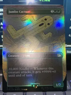 FOIL JUMBO CACTUAR (BORDERLESS) Final Fantasy FIN Magic MTG MINT CARD - Image 2