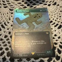 FOIL JUMBO CACTUAR (BORDERLESS) Final Fantasy FIN Magic MTG MINT CARD - Image 1