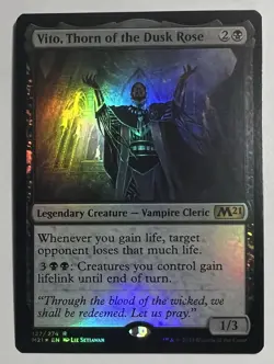 MTG: Core Set 2021 Vito, Thorn Of The Dark Rose Rare Foil M21 127/274 - Image 1