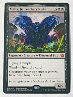 Magic The Gathering: MTG Maha, Its Feathers Night NF (BLB) Mythic 100 - Image 1