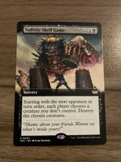 Sadistic Shell Game (Extended Art) MTG DSC 0053 Rare NM - Image 1