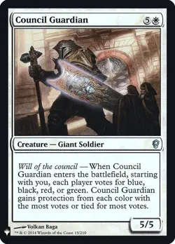 Council Guardian 15 PLST CNS-15 Foil Giant Soldier Baga Volkan Baga MTG White EN - Image 1