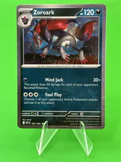 Pokemon Zoroark Scarlet & Violet White Flare Holo Rare 062/086 NM!! - Image 1