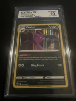 CCG Gem Mint 10 Crobat - 91/163 - Holo Rare - Battle Styles - Pokemon TCG 2021 - Image 1