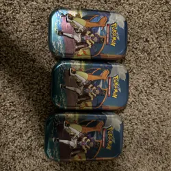 pokemon mini tin EMPTY Lot Of 3 - Image 1