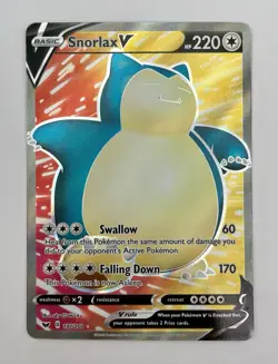 Snorlax V - NM - 2020 Pokemon Sword & Shield - Ultra Rare - #197 - Image 1