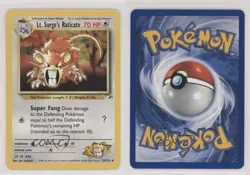 Lt Surge's Raticate Pokemon Gym Heroes #51 2000 1bm4 - Image 3