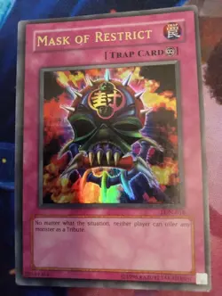 Yugioh - Mask of Restrict - LON-018 - Ultra Rare - Unl Ed - Moderately Played - Image 1