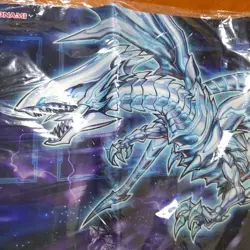 Yugioh Official Playmat Blue-Eyes Alternative White Dragon Duel Field Konami - Image 1