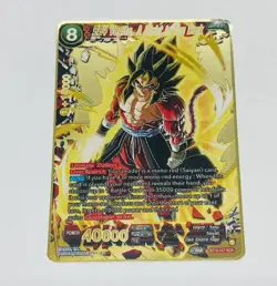 SS4 Vegeta A Light In The Dark Dragon Ball Z Metal Gold Etched Trading Card Tc1 - Image 1