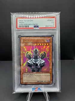 YUGIOH YAP1-EN007 JINZO ULTRA RARE ANNIVERSARY PACK HOLO FOIL CARD PSA 5 EX #* - Image 1