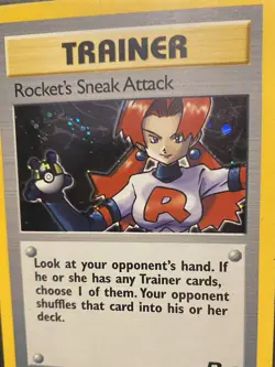 1995 Pokemon Rockets Sneak Attack Trainer Holo Card 16/82 - Image 2