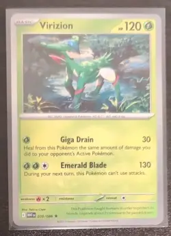 Virizion 10/086 Near Mint Holo S&V: White Flare Pokemon TCG Card 2025 - Image 1