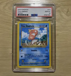 Pokemon TCG Thicc Magikarp unofficial PSA 10 CUSTOM PROMO MEME CARD limited slab - Image 1