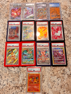 Pokemon Graded Card Collection Slabs PSA 10, CGC, Beckett Charizard, Eevee Promo - Image 1