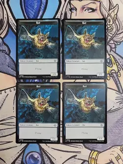 4x Vampire (1,1, Lifelink) / Bat Dual-Sided Tokens - NM/M LCI LCC MTG - Image 2