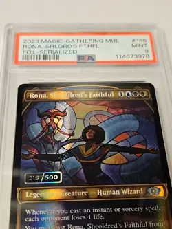 Magic MTG - Rona, Sheoldred's Faithful MUL #188 Serial 219/500 PSA 9 Multiverse - Image 3