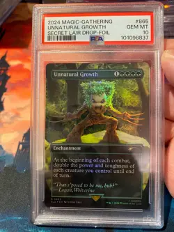 MTG Secret Lair Drop Unnatural Growth Foil PSA 10 - Image 1